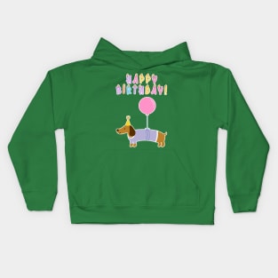 Birthday Candles: Dachshund Party Kids Hoodie